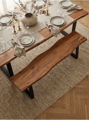 KADIMA DESIGN Esszimmerbank 120x40x45,5 cm Massivholz / Metall mit