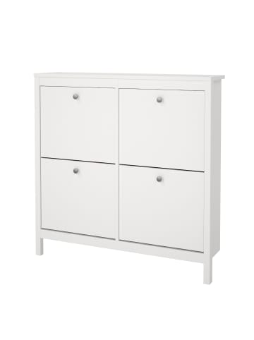 ebuy24 Schuhschrank Madrid Weiß 103 x 25 cm