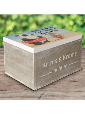 Mr. & Mrs. Panda Aufbewahrungsbox Otter Schwimmen Design mit Spruch in Weiß