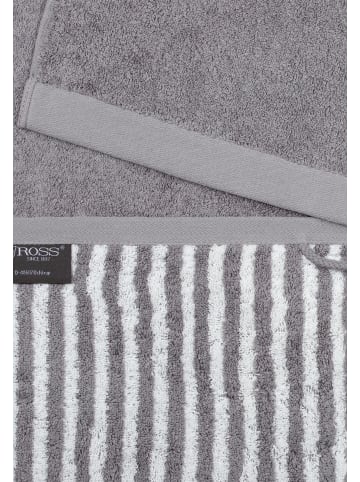 Ross 4 X Handtuch 2 X Duschtuch im Set Doubleface Stripes in Grau