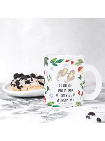 Mr. & Mrs. Panda Teetasse Otter Glühweinstand mit Spruch in Transparent
