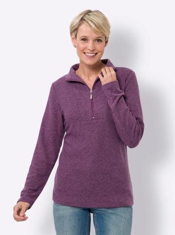 Sieh an! Langarm-Shirt in violett-schwarz-meliert