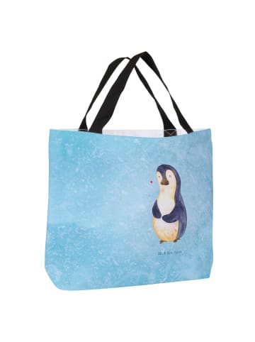 Mr. & Mrs. Panda Tote Bag Pinguin Diät ohne Spruch in Eisblau