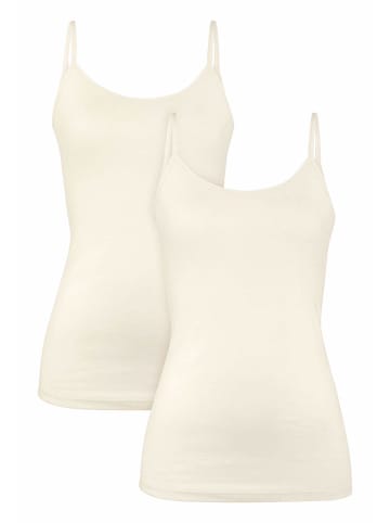 Hessnatur Spaghetti Top Fitted 2er-Set in natur