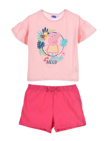 Peppa Pig 2tlg. Outfit: Sommer-Set  T-Shirt und Shorts in Rosa