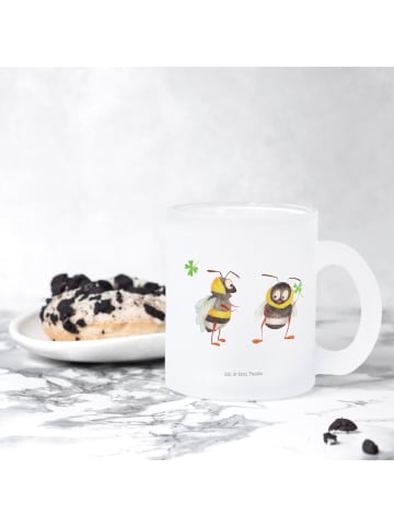Mr. & Mrs. Panda Glasbecher Hummeln Kleeblatt ohne Spruch in Transparent