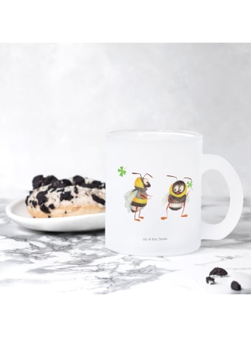 Mr. & Mrs. Panda Teetasse Hummeln Kleeblatt ohne Spruch in Transparent