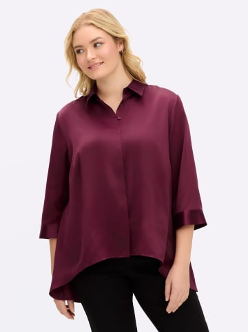 sheego Satinbluse in bordeaux