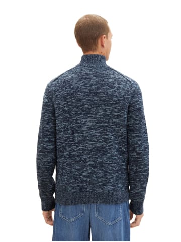 Tom Tailor Pullover KNITTED TROYER in Blau