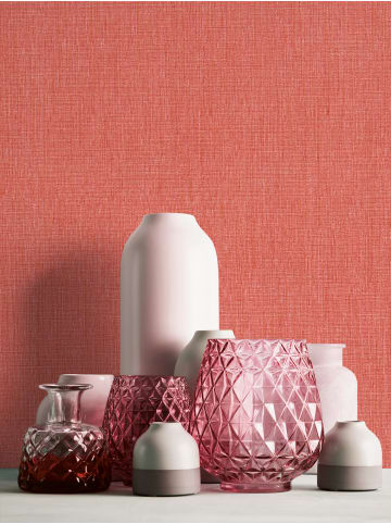 A.S. Création Tapete Gentle Weave in Korallen-Glut