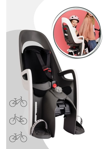 Hamax Hamax Caress Fahrradkindersitz inkl. Gepäckträger-Adapter - Farbe: Grey / White / Black