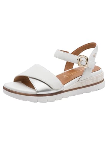 Tamaris WIDE FIT Sandalette in WHITE/SILVER