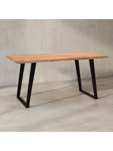 KADIMA DESIGN Esstisch Massivholz XL mit Baumkante, Industrial Design
