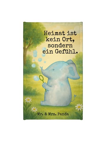 Mr. & Mrs. Panda Gästehandtuch Elefant Seifenblasen Design mit S... in Weiß