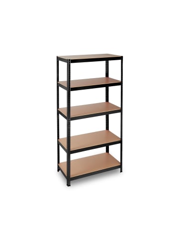 relaxdays 2x Schwerlastregal in Schwarz - (B)90 x (H)180 x (T)45 cm