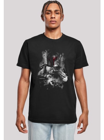 F4NT4STIC T-Shirt Star Wars Boba Fett Distressed in schwarz