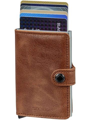Secrid Geldbörse Miniwallet Vintage in Cognac-Silver
