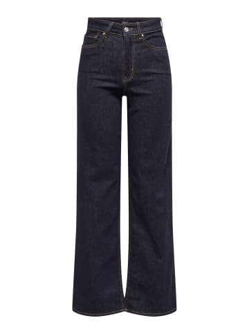 ONLY Wide Fit Jeans mit hoher Taille in Dark Blue Denim