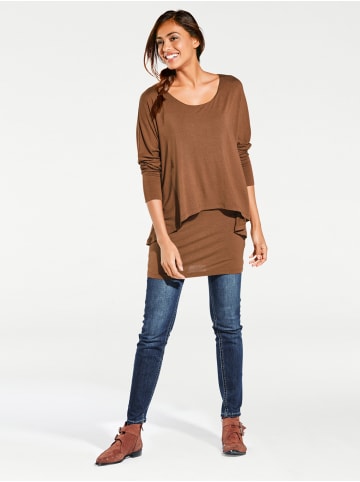 Heine Rundhalsshirt in cognac