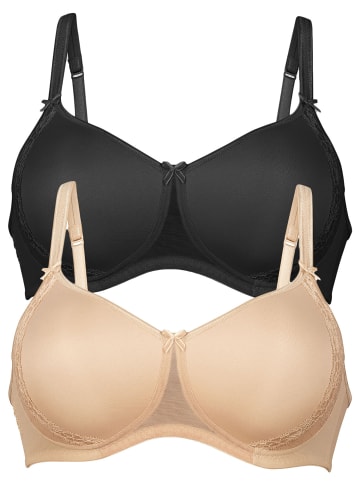 Anita 2er Pack Schalen BH Lace Rose in Desert Schwarz