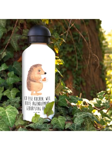 Mr. & Mrs. Panda Kindertrinkflasche Igel Kuchenstück mit Spruch in Weiß