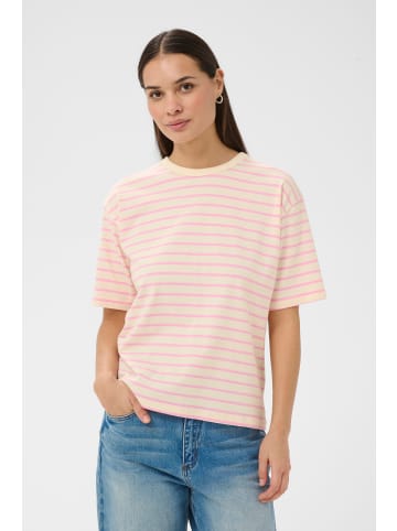 Kaffe T-Shirt kurzarm KAwinny Loose fit in Ant. White/Pink Stripe