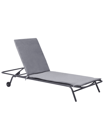 Beliani Gartenliege VOLTERRA in Grau - (W) 75 x (H) 27 x (L) 168 cm