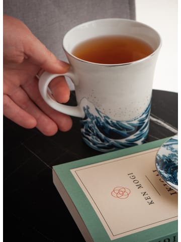 Goebel Künstlertasse " Katsushika Hokusai - Die Welle - Silber " in Hokusai - Welle