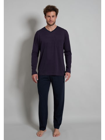 CECEBA Pyjama in lila-dunkel-Ringel