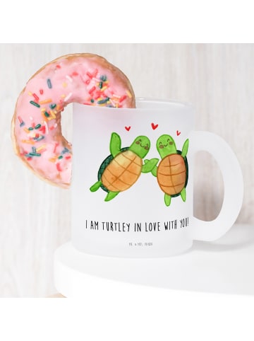 Mr. & Mrs. Panda Teetasse Schildkröten Paar mit Spruch in Transparent