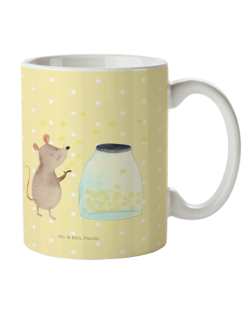 Mr. & Mrs. Panda Kindertasse Maus Sterne ohne Spruch in Gelb Pastell