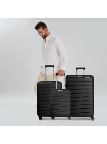 Franky London 4 Rollen Kofferset 3-teilig mit Dehnfalte in black