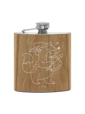 Mr. & Mrs. Panda Flachmann Schütze Astrologie ohne Spruch in Braun