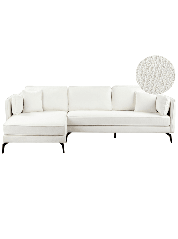 Beliani 3-Sitzer Sofa ALTAN in Weiß/Schwarz - (W) 268 x (H) 88 x (L) 157 cm