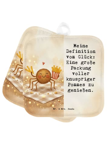Mr. & Mrs. Panda Topfhalter Spinne Agathe Pommes Design mit Spruch in Weiß