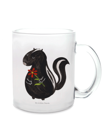 Mr. & Mrs. Panda Tasse Stinktier Blume ohne Spruch in Transparent