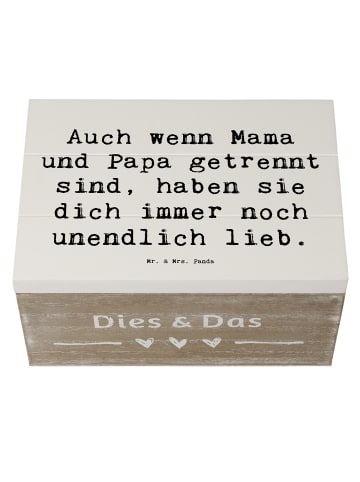 Mr. & Mrs. Panda Box mit Deckel Spruch Trennung von den Eltern m... in Weiß