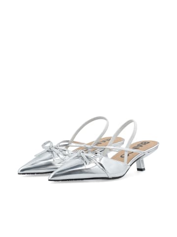 Bianco Kitten Heels in SilverMirror