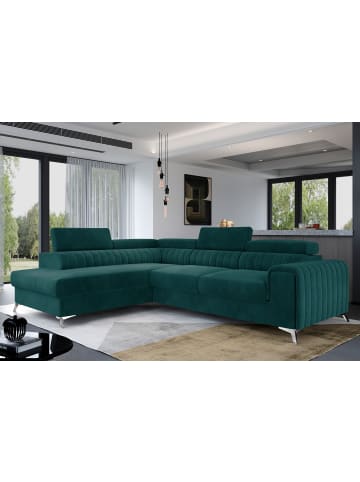 MF Design Lauryn Recamiere Links in Grün -  (L) 205 x (B) 278 x (H) 92 cm