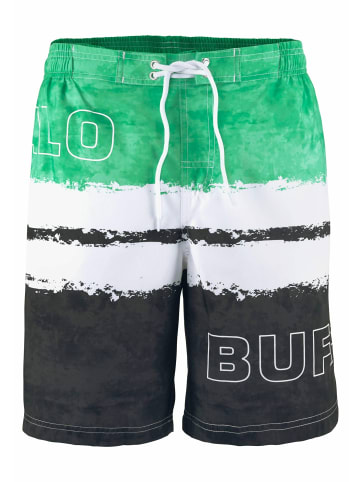 Buffalo Badeshorts in schwarz-grün