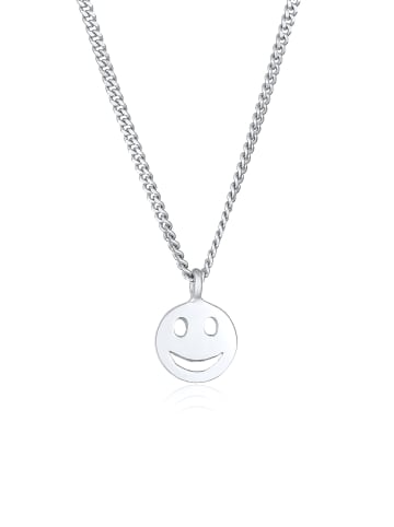 Elli Halskette 925 Sterling Silber mit Smiling Face in Silber