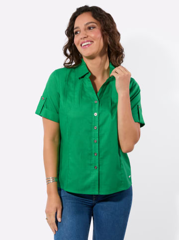 WITT WEIDEN Kurzarm-Bluse in grasgrün