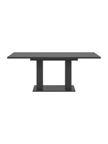 xonox.home Esstisch (B/H/T): 150-190x76x90 in grau mit Doppelsäulen-Gestell