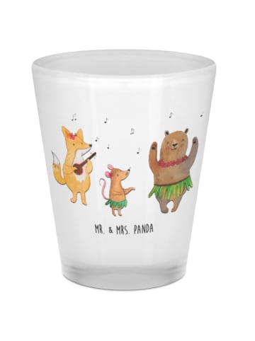 Mr. & Mrs. Panda Schnapsglas Waldtiere Aloha ohne Spruch in Transparent