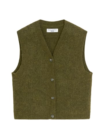 Marc O'Polo DENIM Ärmelloser Cardigan regular in Dark Green Melange