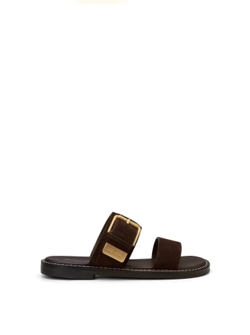 Marc O'Polo Pantolette Model Stina in burnt coffee