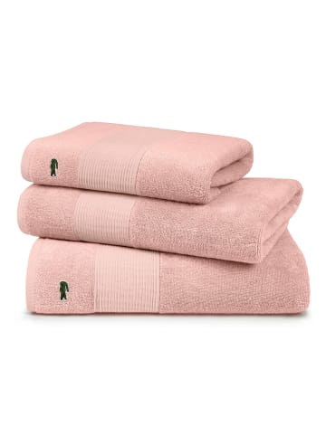 Lacoste Handtuch L LE CROCO (2tlg) in ROSE PALE