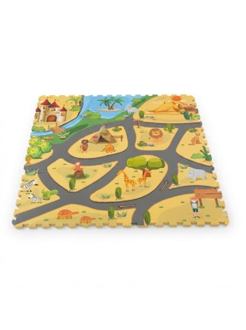 relaxdays 21-tlg. Puzzlematte "Safari" in Bunt
