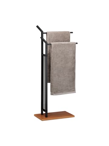 relaxdays Handtuchständer in Schwarz - (B)40 x (H)88 x (T)20 cm