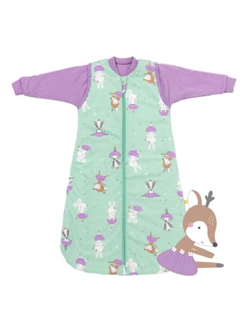 Schlummersack Babyschlafsack, 1.0 TOG in Mint-Lila